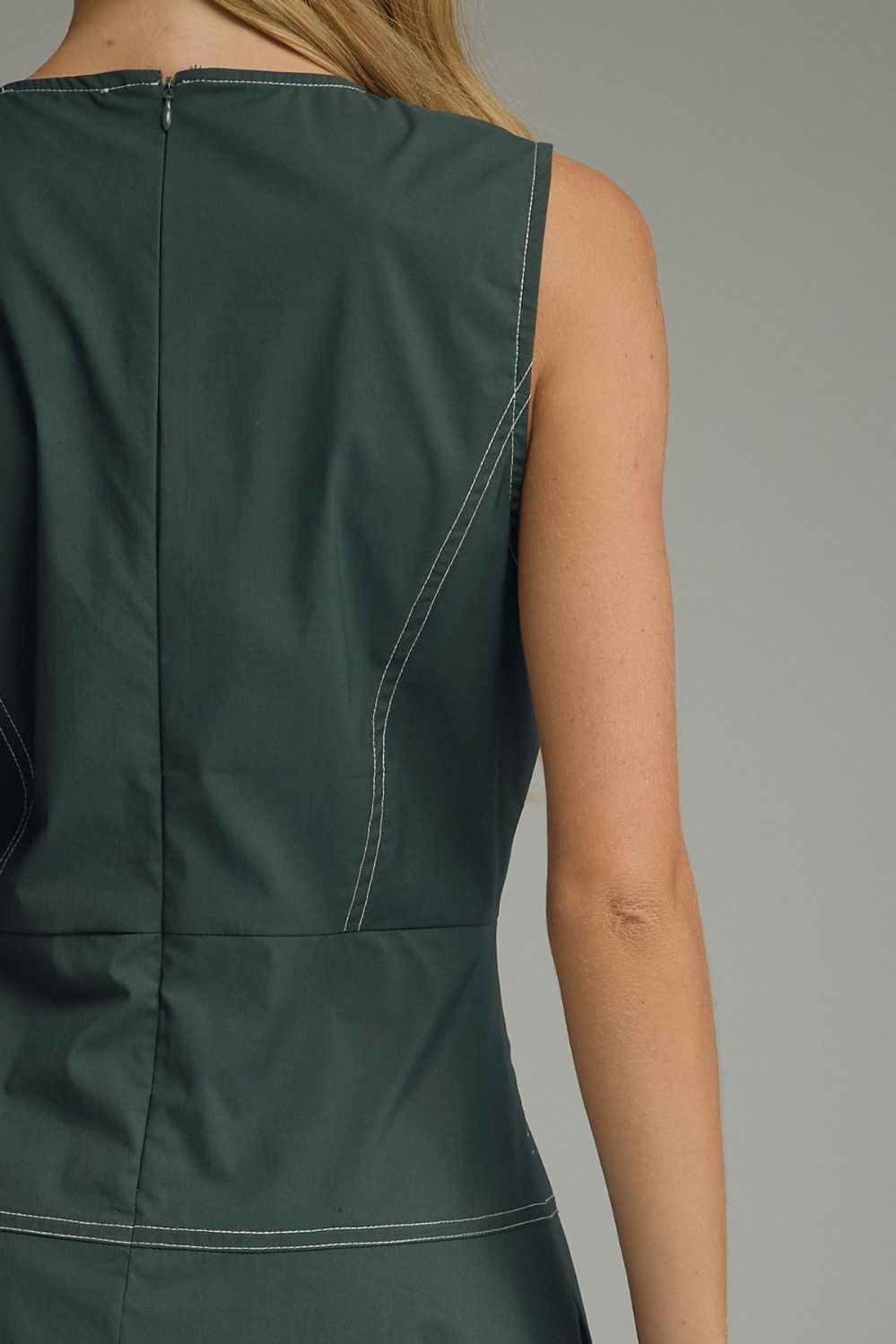 Hunter Green Peplum Mini Dress