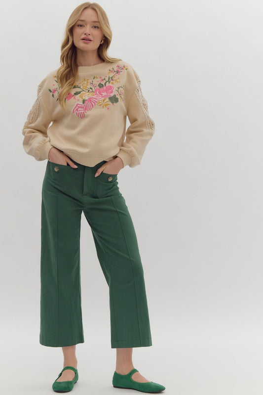 Blossom & Stitch Embroidered Sweatshirt