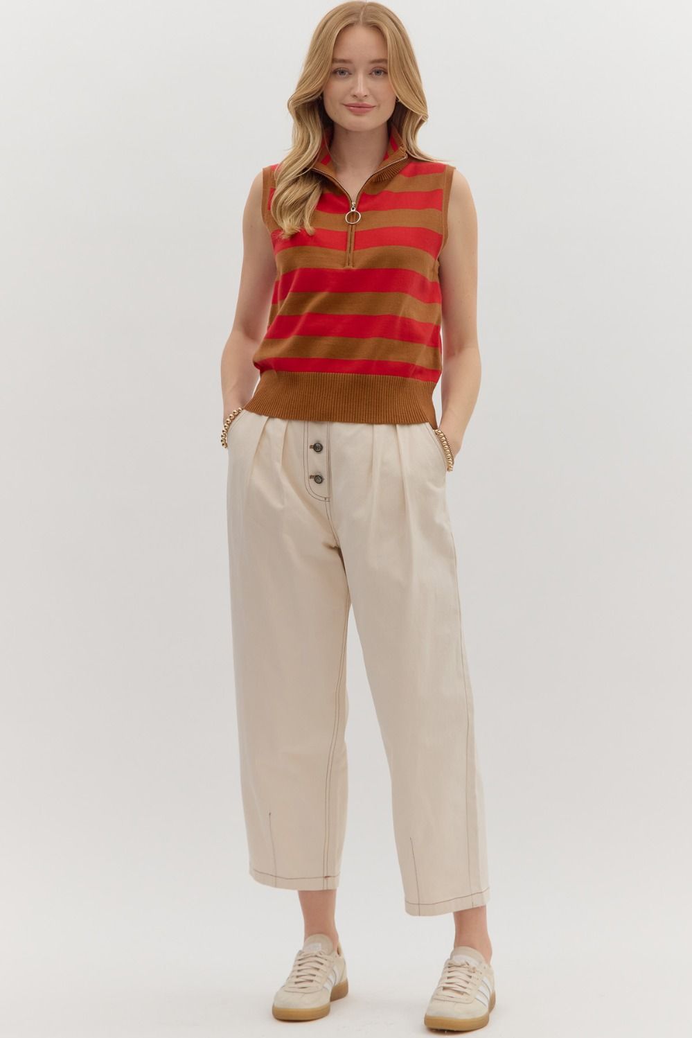 Brick Stripe Knit Top