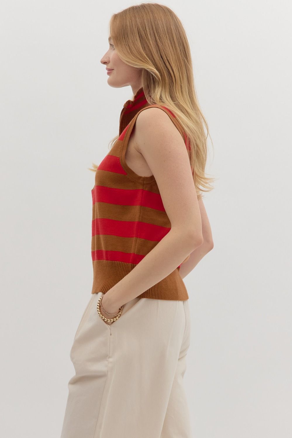 Brick Stripe Knit Top