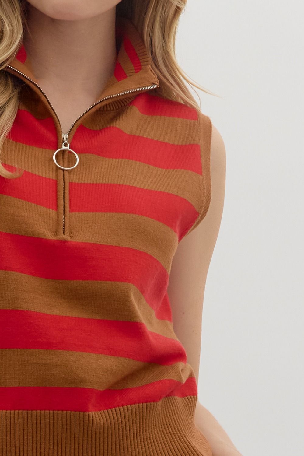 Brick Stripe Knit Top