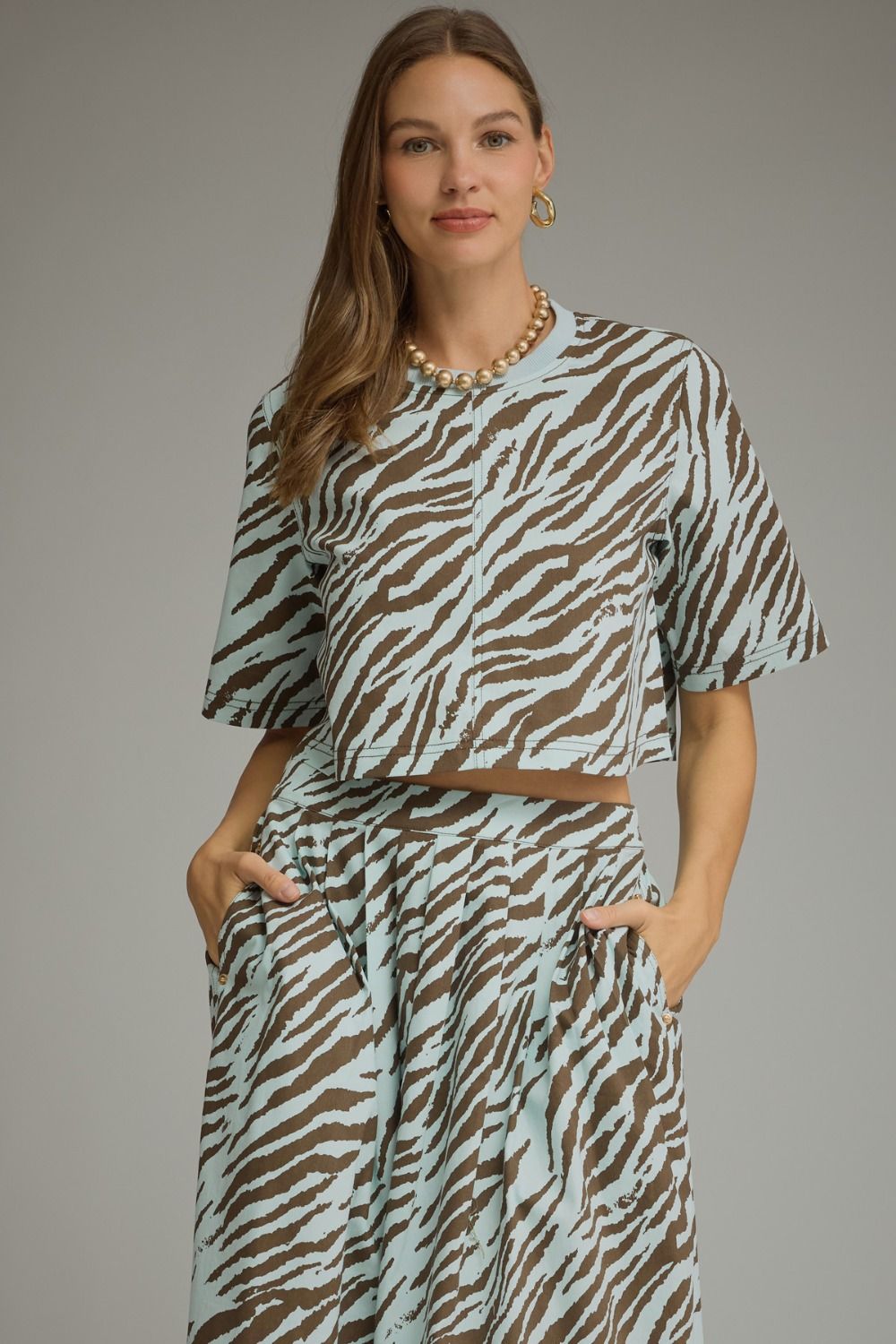 Blue Bayou Zebra Top (part of a set)