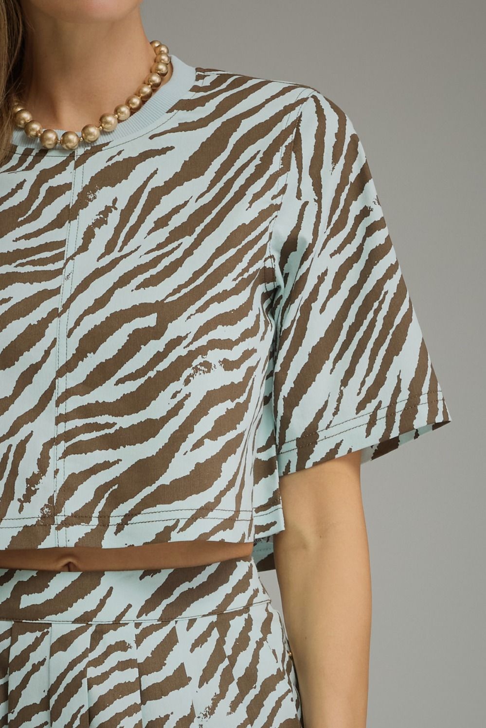 Blue Bayou Zebra Top (part of a set)
