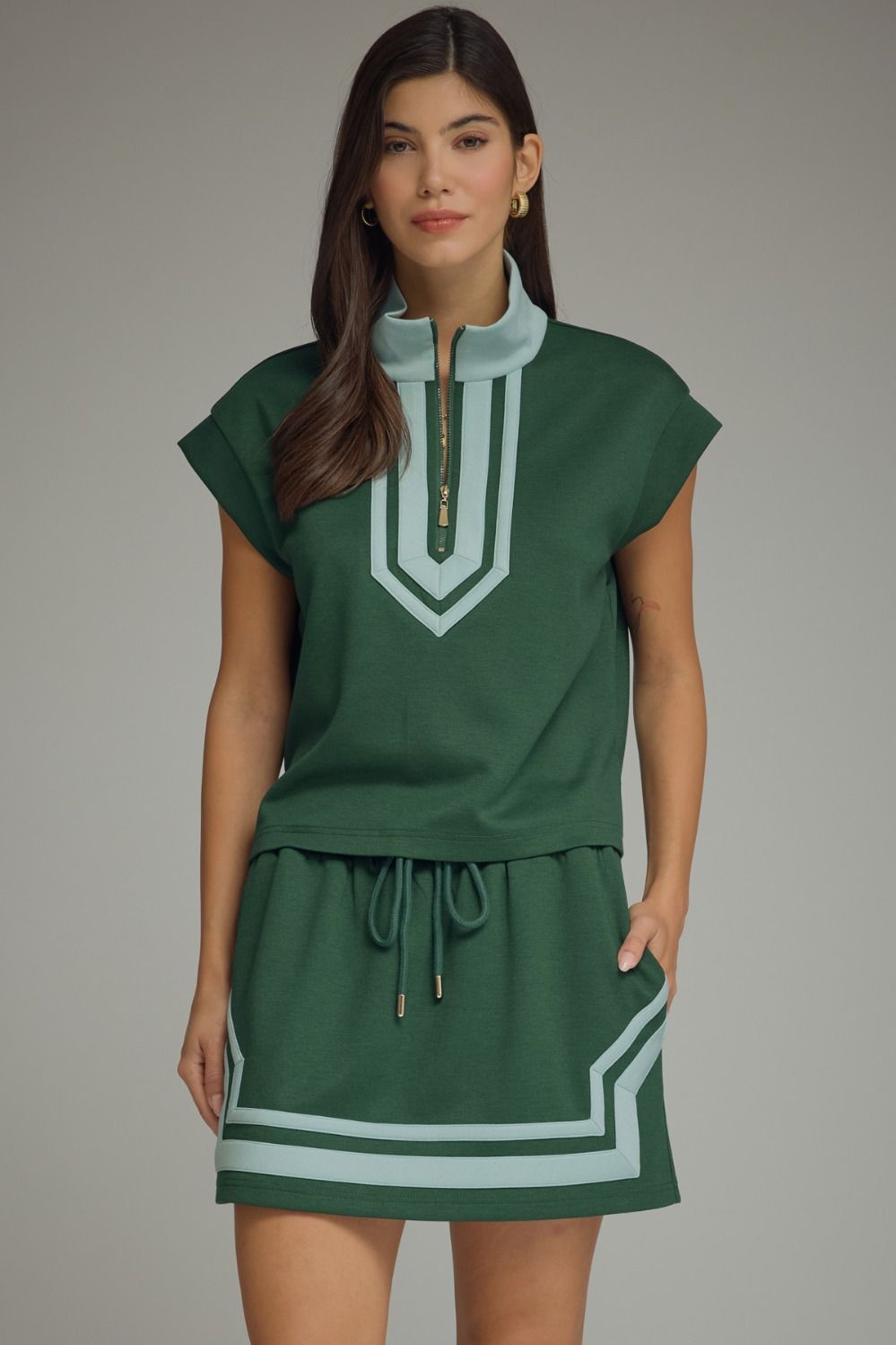 Hunter Green Mini Skirt (part of a set)