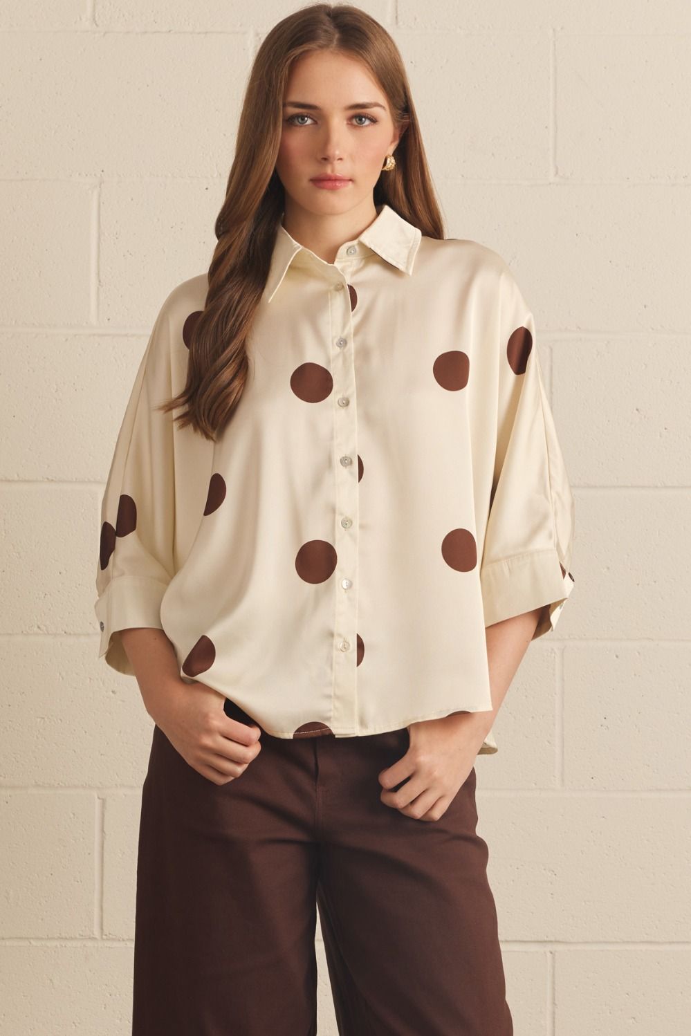 OVERSIZED POLKA DOT BLOUSE