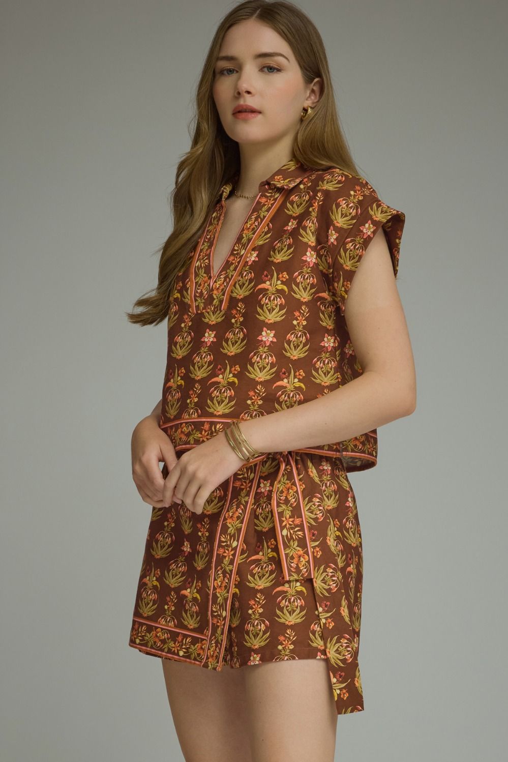 Golden Hour Floral Top (part of a set)