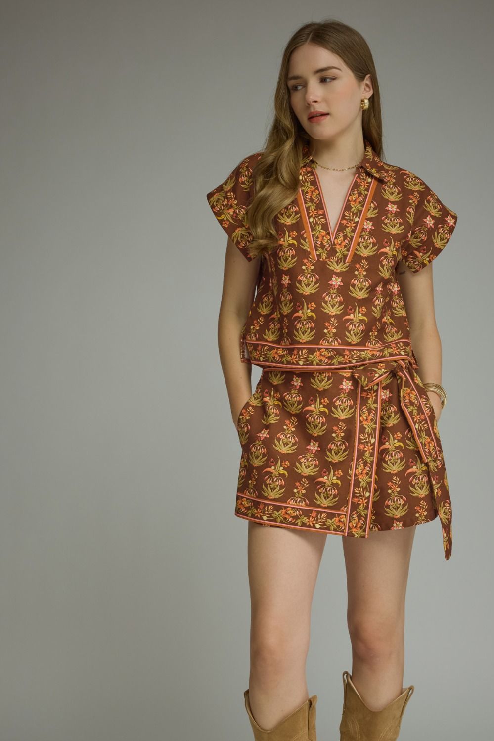 Golden Hour Floral Top (part of a set)