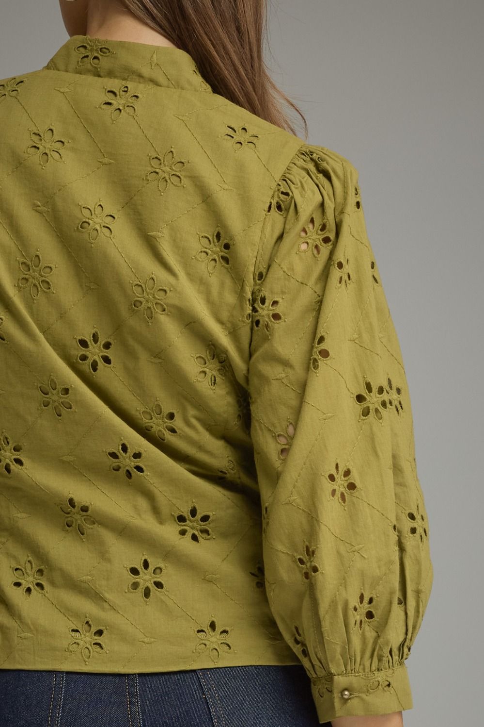 Olive You Eyelet Top