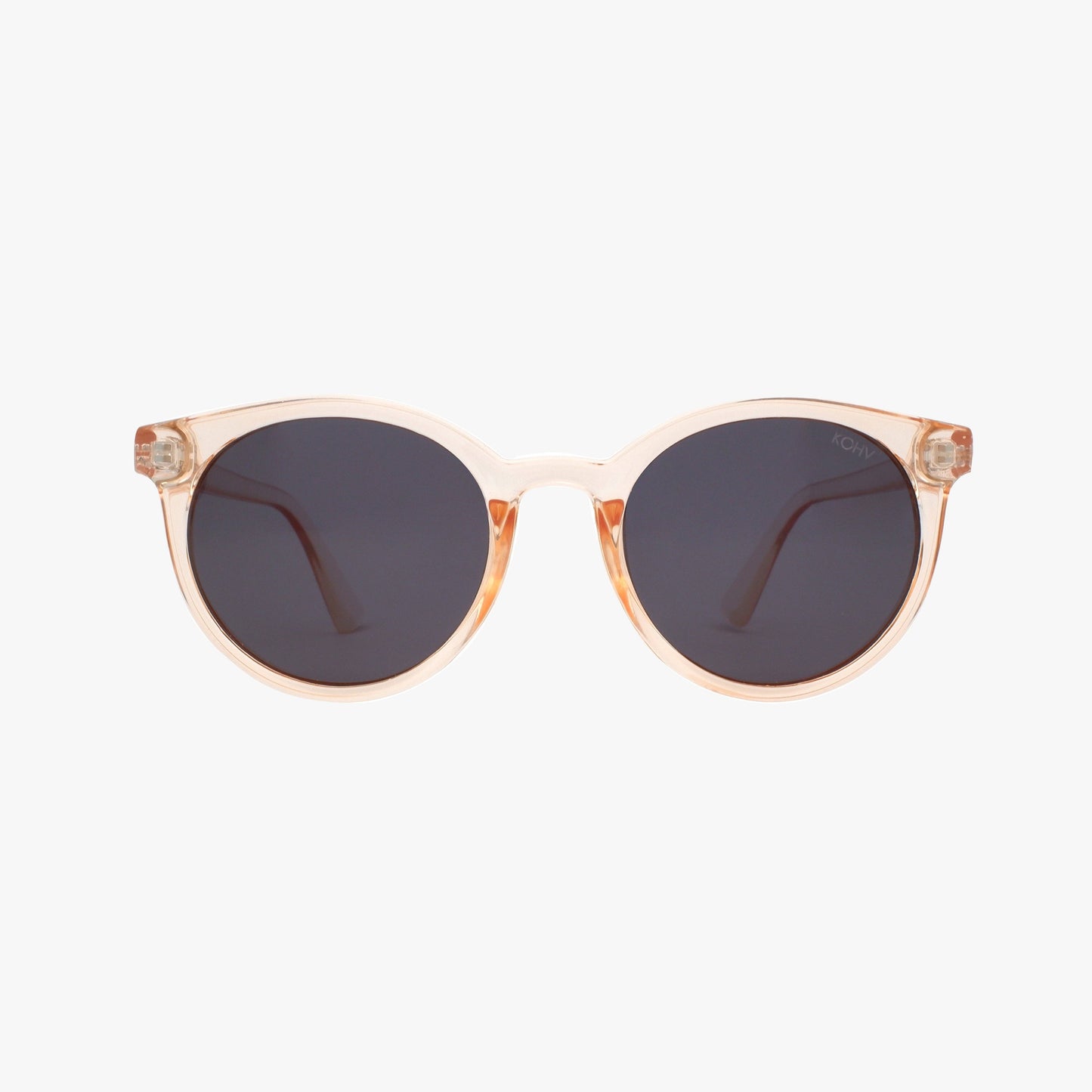 HERON BLUSH Polarized Round Fashion Sunglasses: Blush