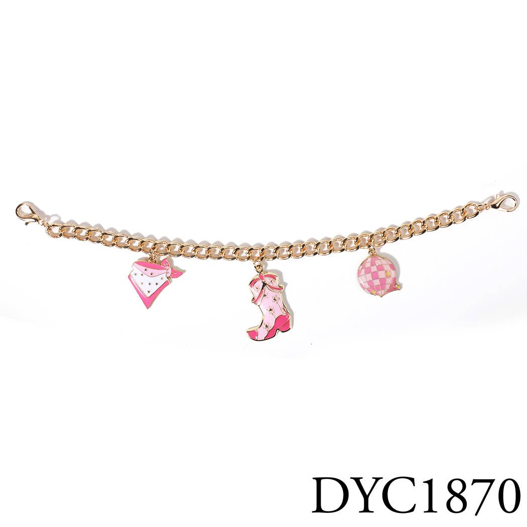 Western Cowboy Boots Hats Charm Trucker Hat Chain: DYC1869 / ONE SIZE