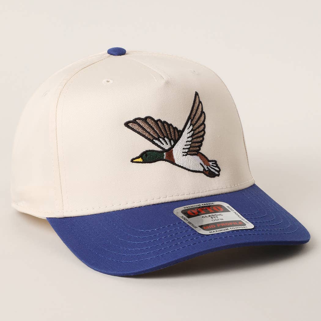 Flying Mallard Graphic Embroidered Trucker Hat : DKGRN/NATL / One Size