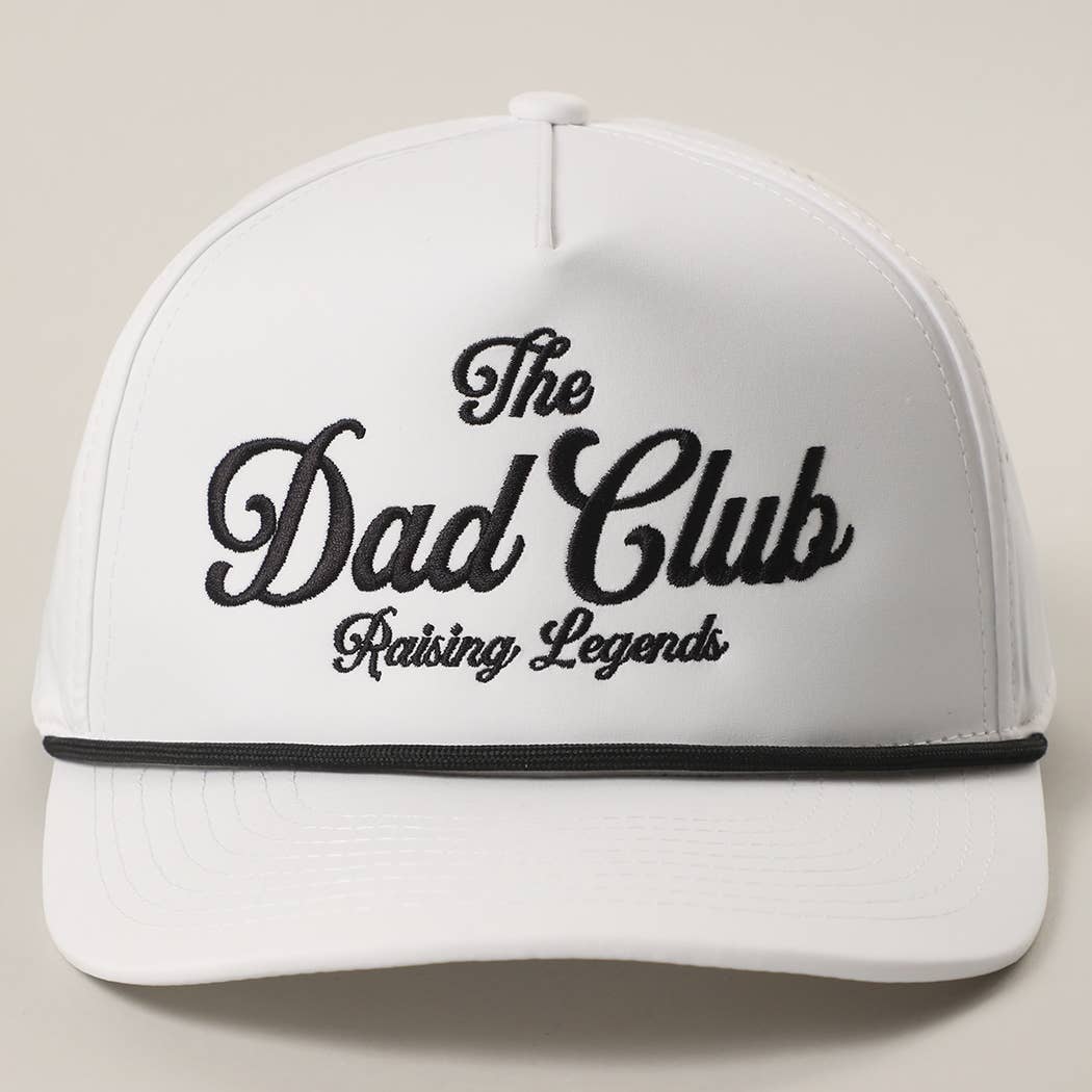 THE DAD CLUB Embroidered Premium Materials Trucker Hat: BLACK / One Size