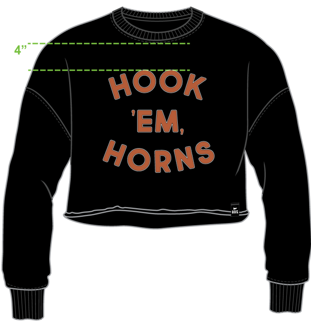 Hook Em Horns Cropped Chenille Top