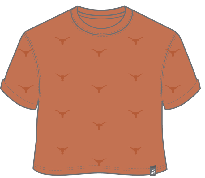 Texas Longhorns Cropped Tshirt