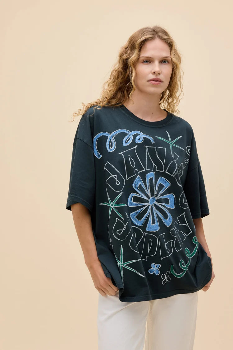 Janis Joplin 1969 Doodles Tee - ONE SIZE