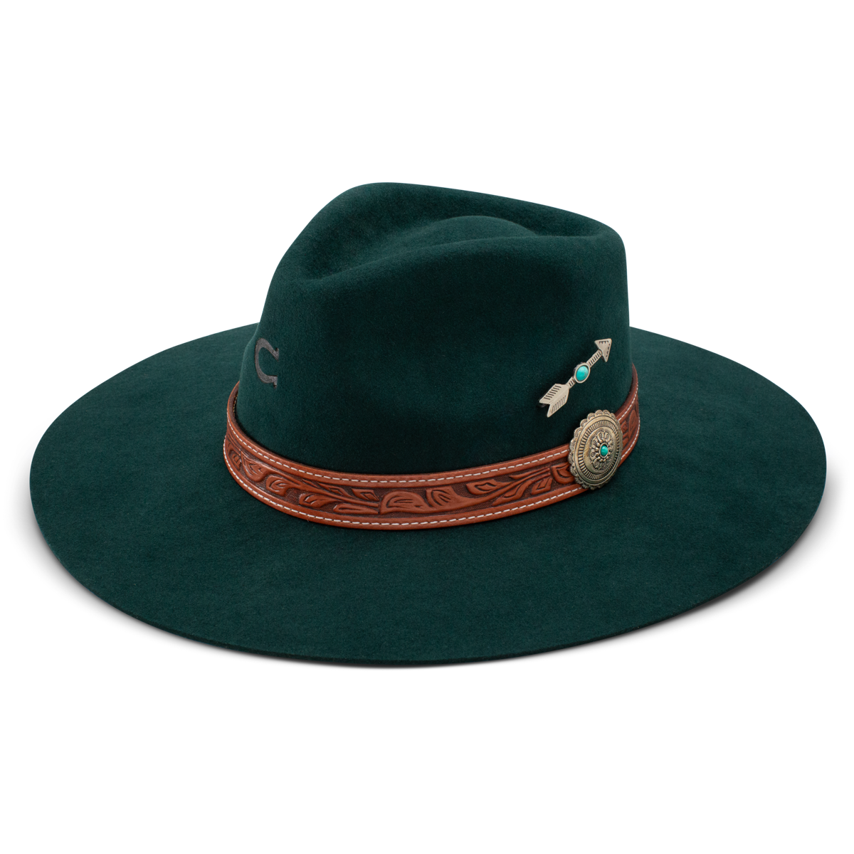 Charlie 1 Horse White Sands Green Wool Hat